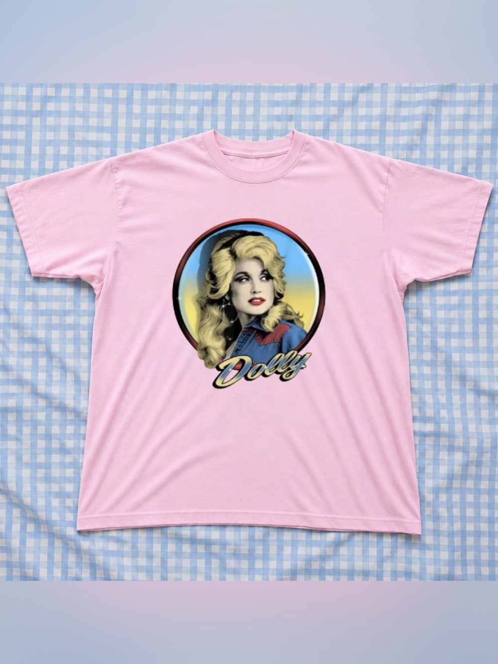 Pink Graphic Dolly Parton Tee - Women's Casual Top